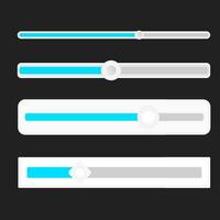 Slider knob for for volume, indicator set. Vector slider control equalizer, indicator interface level, switch regulator illustration