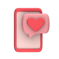 3D illustration Love Message png