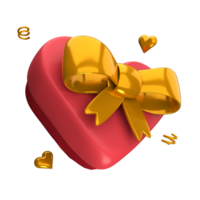 3D illustration Valentine gift png