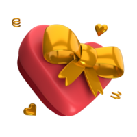 3d Illustration Valentinstag Geschenk png