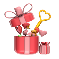 3D illustration Surprise Box png