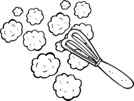 black and white cartoon whisk png