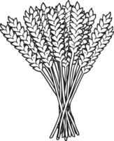 black and white cartoon wheat png