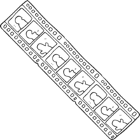 black and white cartoon film strip png