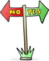 cartoon yes and no sign png