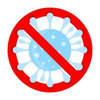 proteger COVID-19, 2019-ncov detener, No y prohibido, precaución virus prohibir y prohibido, vector ilustración