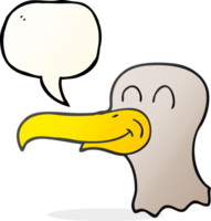 freehand drawn speech bubble cartoon seagull png