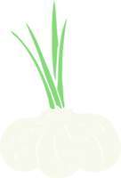 flat color illustration of garlic bulb png