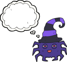 pensée bulle dessin animé Halloween araignée png