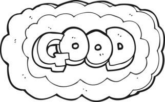 black and white cartoon Good symbol png