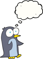 thought bubble cartoon penguin png