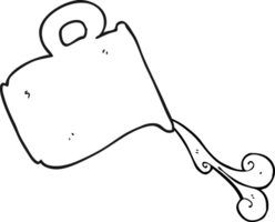 black and white cartoon pouring milk jug png