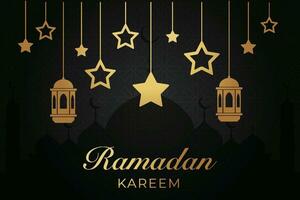 tarjeta de felicitación de Ramadán Kareem vector