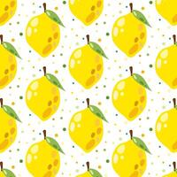 Seamless pattern with lemons. Lemon vector illustration in flat style. Pattern with citrus fruits for your design.