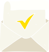 flat color illustration of a cartoon positive letter png