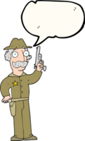 speech bubble cartoon sheriff png