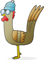 dessin animé poulet portant déguisement png