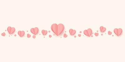 Love valentine background with pink petals of hearts isolated background. vector