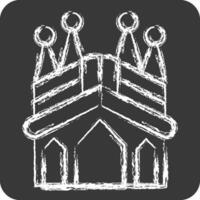 Icon Sagrada Familia. related to Spain symbol. chalk Style. simple design editable. simple illustration vector