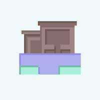 Icon Templo De Debod. related to Spain symbol. flat style. simple design editable. simple illustration vector