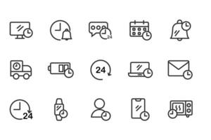 E-Commerce set of web icons in line style. Online shopping icons for web and mobile app. Business, mobile shop, digital marketing, bank card, gifts, sale, delivery. Vector illustration