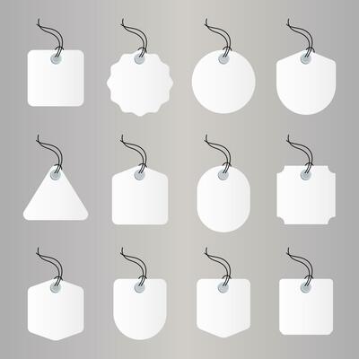 Set of price tags in plain 3d style price tag vector design