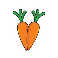 Vector carrot isolated on white background