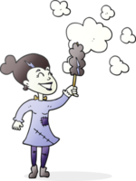 cartoon zombie woman dusting png