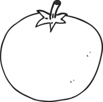 Preto e branco desenho animado tomate png