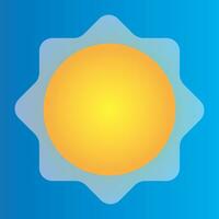 sun icon with blue background. eps 10 vector