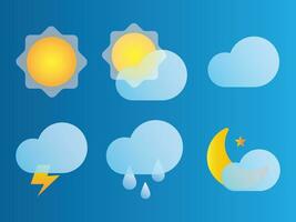 Weather forecast set icon. vector. eps 10 vector