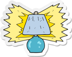 sticker of a cartoon electric lamp png