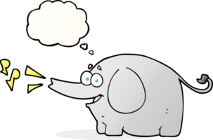 pensamento bolha desenho animado trombeta elefante png
