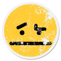 unsure confused face circular sticker png