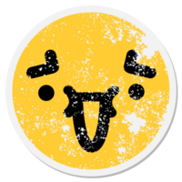 nervous laughter circular sticker png