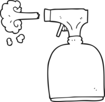 noir et blanc dessin animé vaporisateur bouteille png