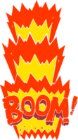 platt färg illustration av en tecknad boom symbol png