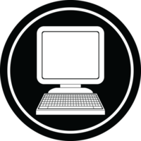 computadora circular símbolo png