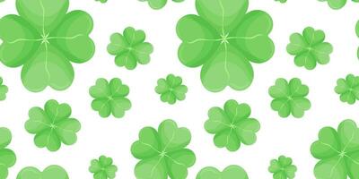 Vector seamless clover pattern. A four-leaf clover pattern. St. Patrick s Day