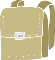 flache farbillustration einer karikaturtasche png