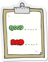 sticker of a cartoon clipboard png