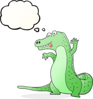 pensamento bolha desenho animado crocodilo png