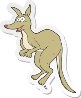 sticker of a cartoon kangaroo png