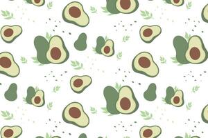 patrón transparente de aguacate para impresión, tela y embalaje de productos orgánicos, veganos y crudos. vector