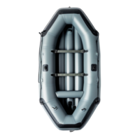 AI generated Top View of Gray Inflatable Boat png