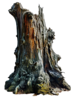 AI generated Textured Rough Wood on Transparent png