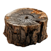 AI generated Texture Detail of a Rough Wood Stump png