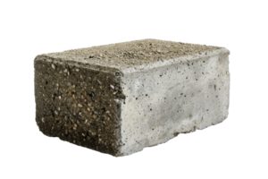 AI generated Solid Concrete Block on Transparent Background png