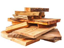 AI generated Rustic Rough Wood Planks Stack png