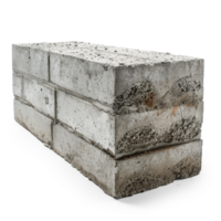 AI generated Solid Concrete Block on Transparent Background png